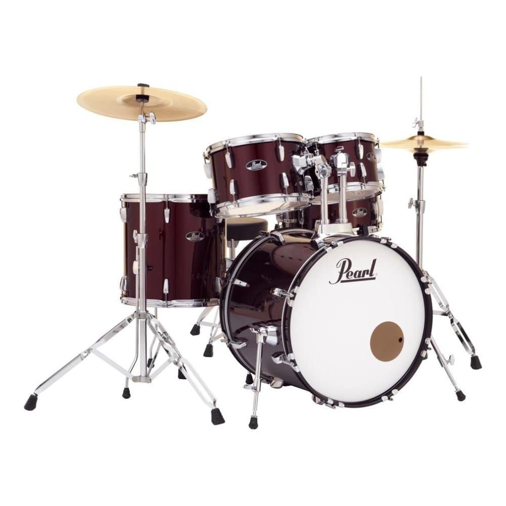 Pearl Roadshow 5 Piece Drum Set With Hardware & Cymbals - Wine Red