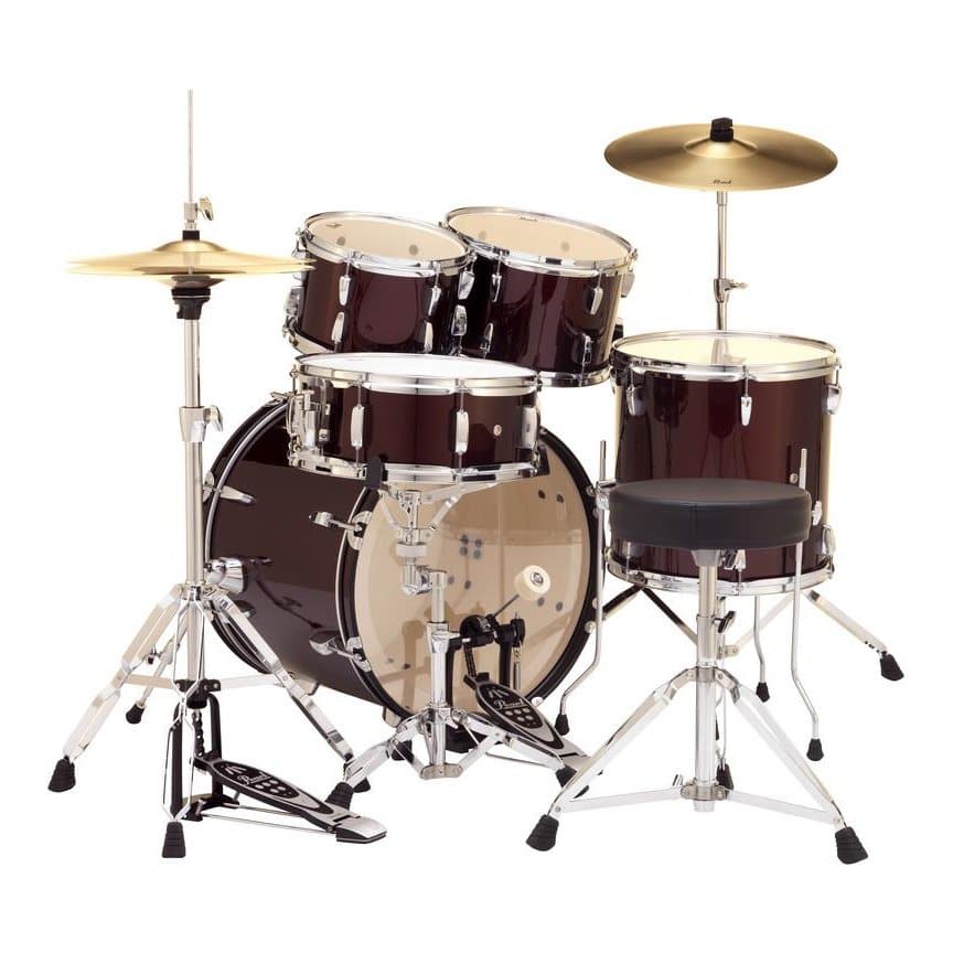 Pearl Roadshow 5 Piece Drum Set With Hardware & Cymbals - Wine Red