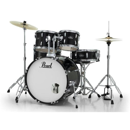 Pearl Roadshow 5pc Drum Set w/BRD1 Cymbals & FREE Cymbal Stand Jet Black - Drum Center Of Portsmouth