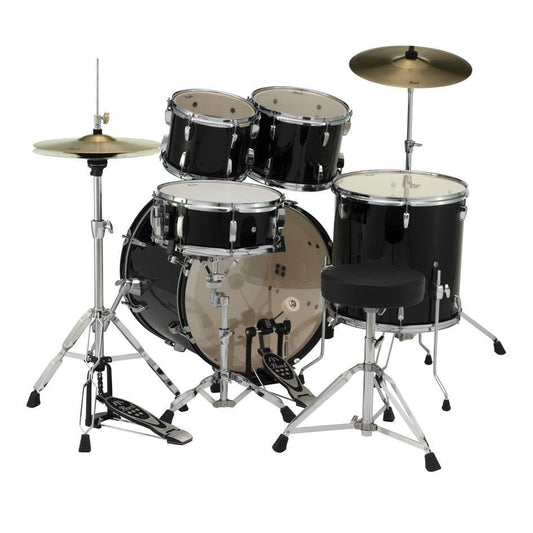 Pearl Roadshow 5 Piece Drum Set With Hardware & Cymbals - Jet Black RS525SC/C31