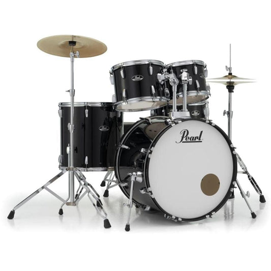 Pearl Roadshow 5pc Drum Set w/BRD1 Cymbals & FREE Cymbal Stand Jet Black - Drum Center Of Portsmouth