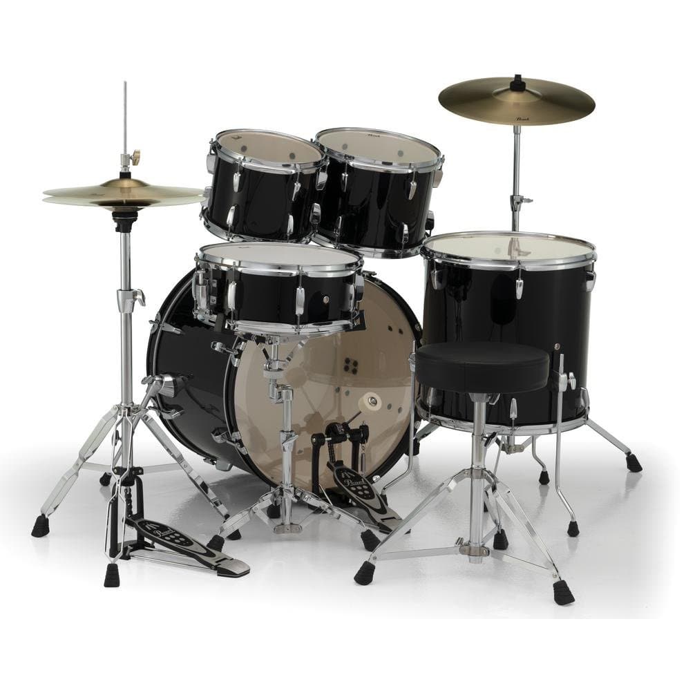 Pearl Roadshow 5 Piece Drum Set With Hardware & Cymbals - Jet Black RS525SC/C31