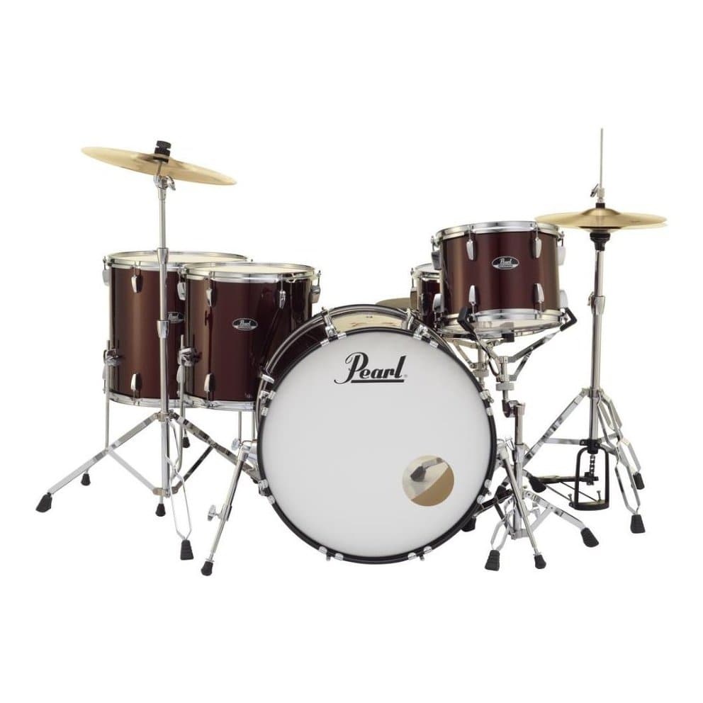 Pearl Roadshow 5 Piece Drum Set With Hardware & Cymbals - Wine Red
