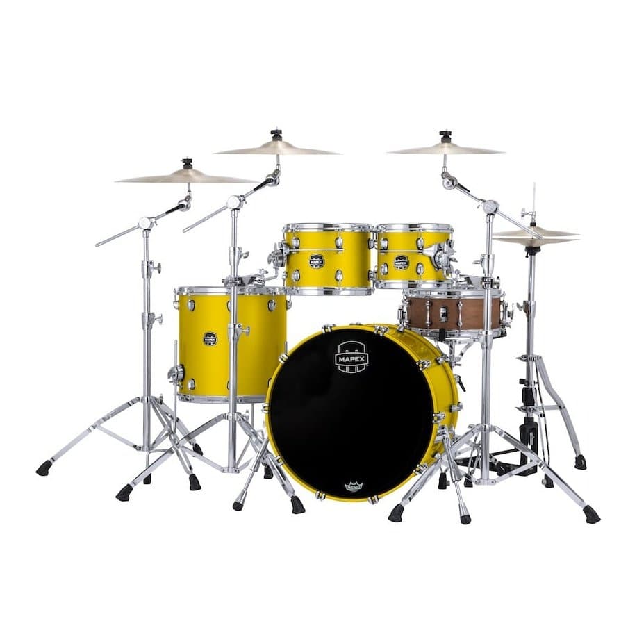 Mapex Saturn Evolution Rock 4 Pc Birch Drum Set Without Snare - 22/10/12/16 - Tuscan Yellow