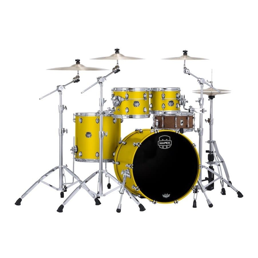 Mapex Saturn Evolution Rock 4 Pc Birch Drum Set Without Snare - 22/10/12/16 - Tuscan Yellow