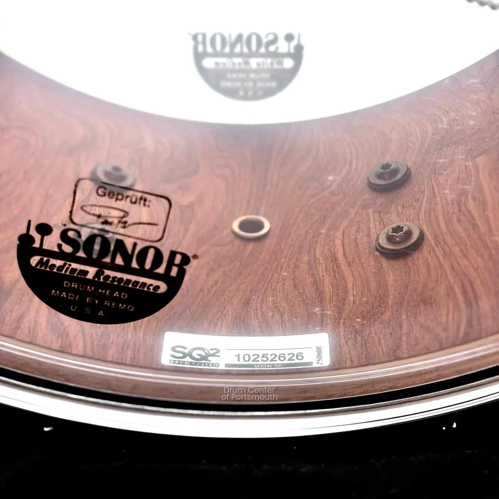 Sonor SQ2 Heavy Beech Snare Drum 14x6.5 Bubinga Gloss - Drum Center Of Portsmouth