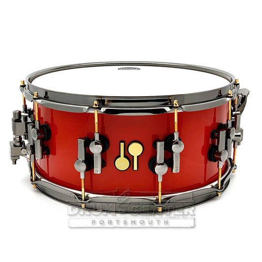 Sonor SQ2 Heavy Beech Snare Drum 14x6.5 Flame Red w/Black & Gold Hardware