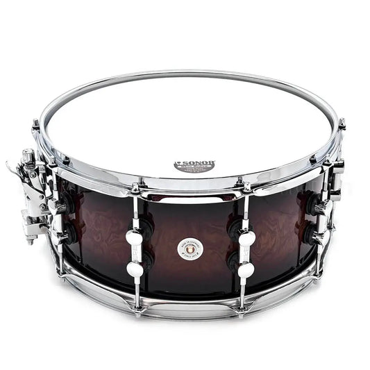 Sonor SQ2 Heavy Beech Snare Drum 14x6.5 Walnut Brown Burst Gloss - Drum Center Of Portsmouth