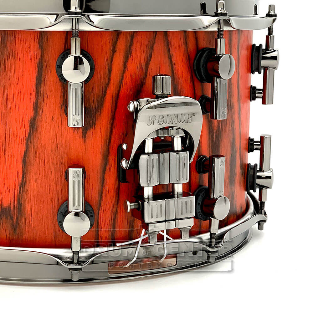 Sonor SQ2 Heavy Maple Snare Drum 14x8 Fiery Red Semi Gloss w/Black Hardware