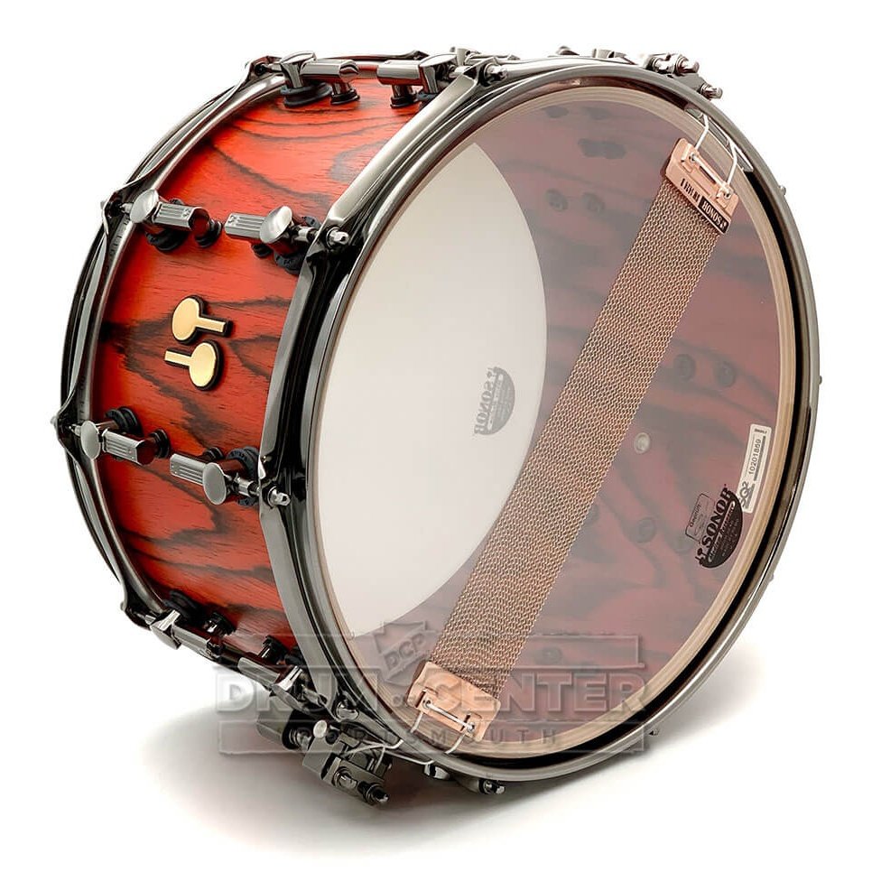 Sonor SQ2 Heavy Maple Snare Drum 14x8 Fiery Red Semi Gloss w/Black Hardware