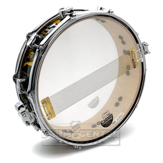 Sonor SQ2 Maple Medium Snare Drum 14x4.25 Yellow Tribal