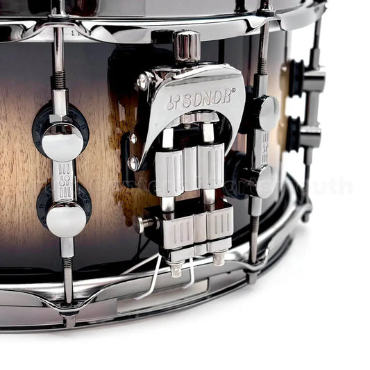Sonor SQ2 Medium Maple Snare Drum 14x6.5 Black Burst over African Marble - Drum Center Of Portsmouth