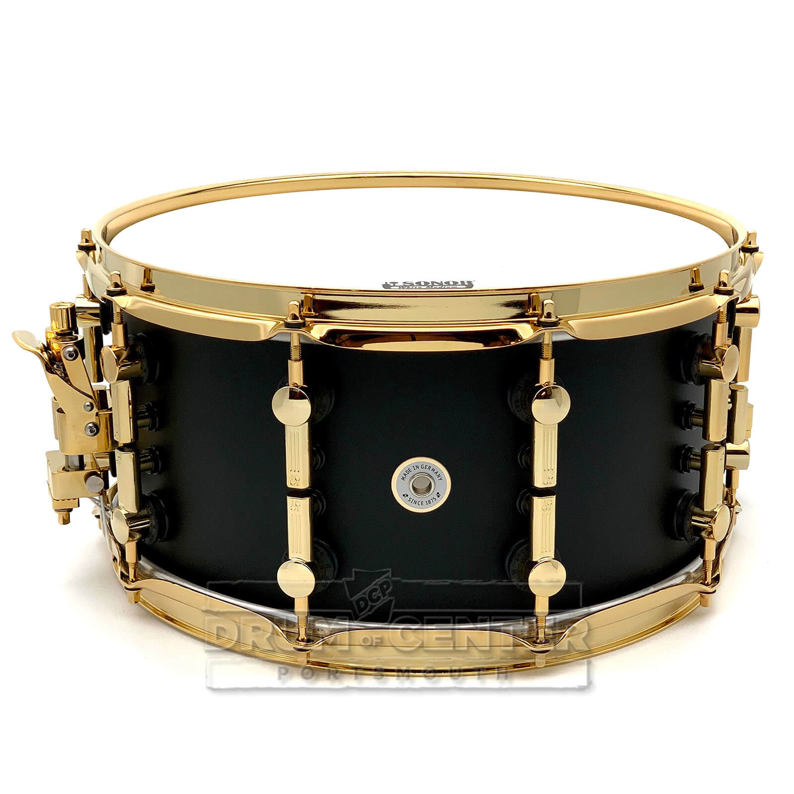 Sonor SQ2 Medium Maple Snare Drum 14x7 Dark Satin w/Gold Hardware