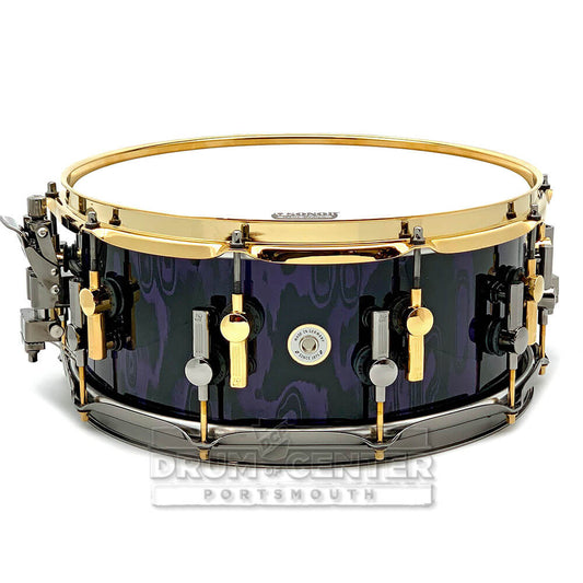 Sonor SQ2 Thin Beech Snare Drum 14x6 Violet Tribal Gloss w/Black & Gold Hw - Drum Center Of Portsmouth