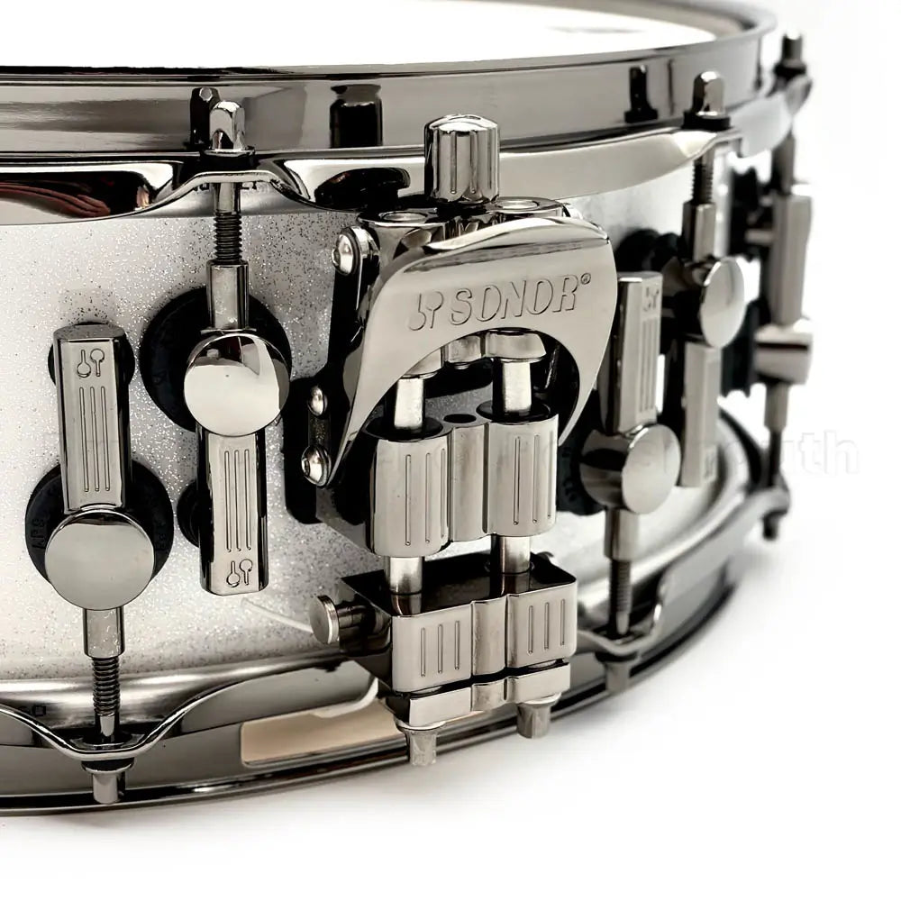 Sonor SQ2 Vintage Maple Snare Drum 14x5 White Sparkle Gloss w/Black Hw - Drum Center Of Portsmouth