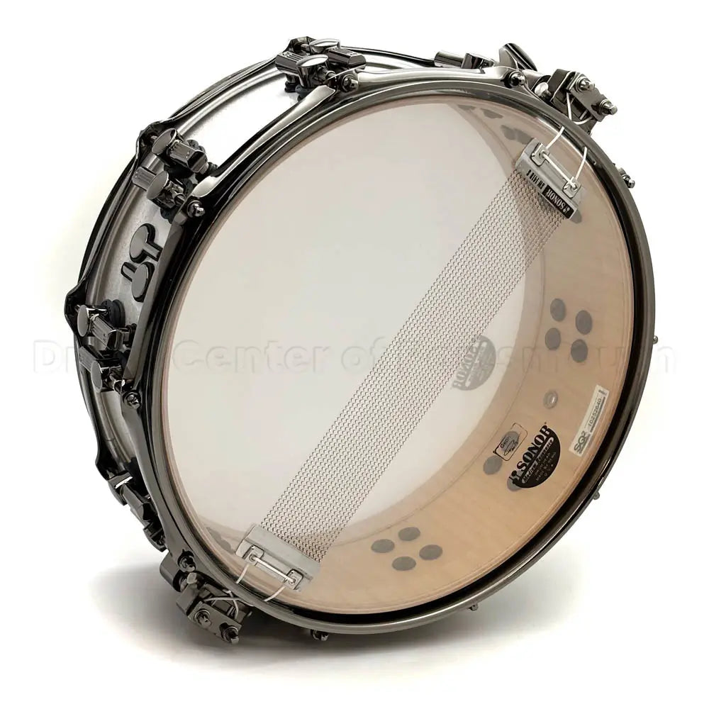 Sonor SQ2 Vintage Maple Snare Drum 14x5 White Sparkle Gloss w/Black Hw - Drum Center Of Portsmouth