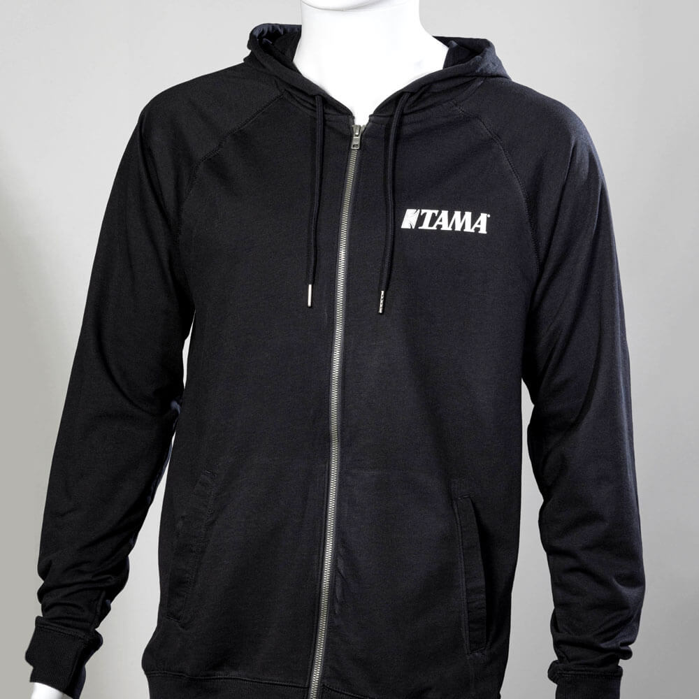 Tama Printed Logo Lightweight Zip-Up Hoodie Black - Small - Drum Center Of Portsmouth
