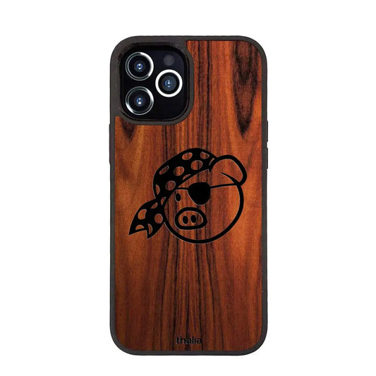 Thalia Pork Pie Logo Case for iPhone 16 Pro Max | Pig Logo, Santos Rosewood - Drum Center Of Portsmouth