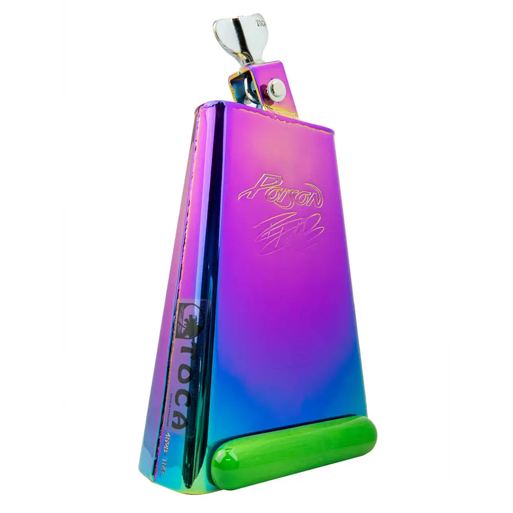 Toca Rikki Rockett Timber Tone Cowbell, Anondized w/Green Timber Block - Drum Center of Portsmouth