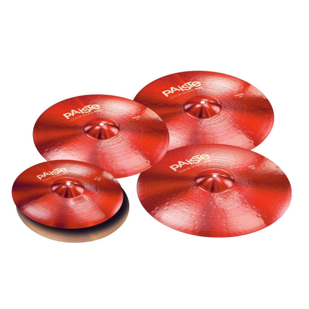 Paiste 900 Color Sound Red Medium Cymbal Box Set w/Odd-Sized Crashes
