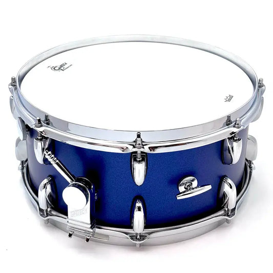 Used Gretsch Broadkaster Snare Drum 14x6.5 Satin Mystic Blue - Very Good - Drum Center Of Portsmouth