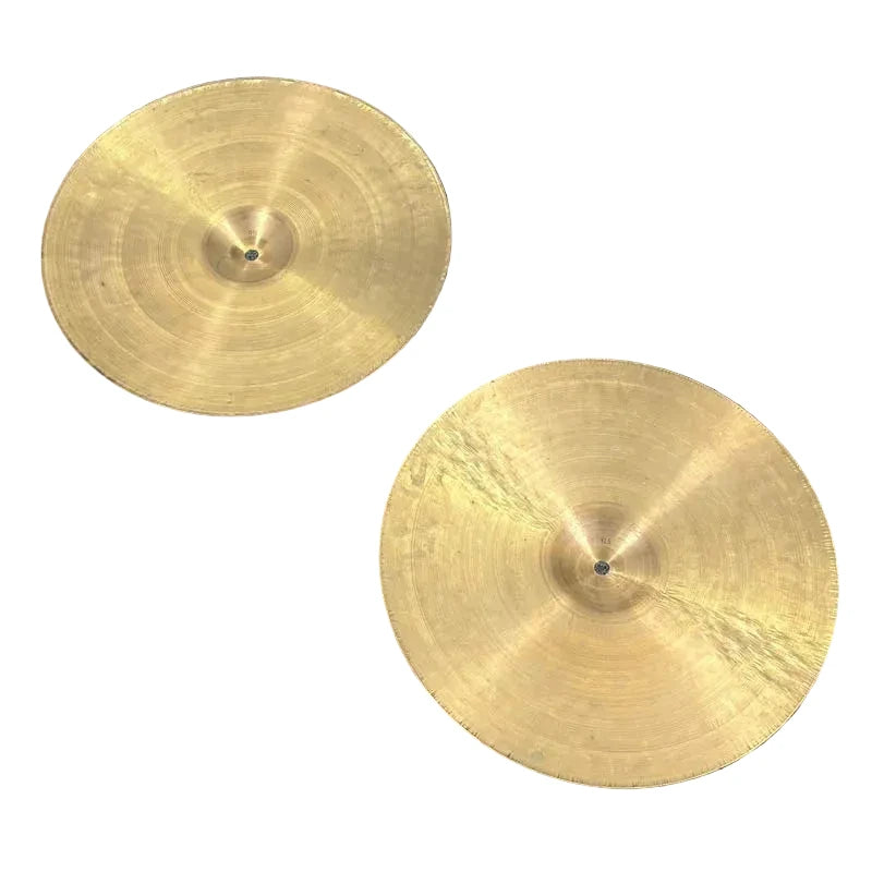 Used Vintage Pasha Medium Hi Hat Cymbals 15" - Good - Drum Center Of Portsmouth