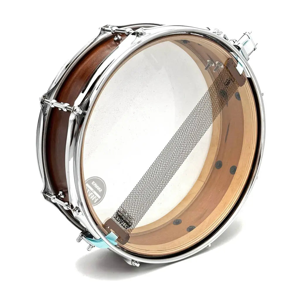 Used Custom Teak Snare Drum 14x4.5 Oil Finish - Very Good - Drum Center Of Portsmouth