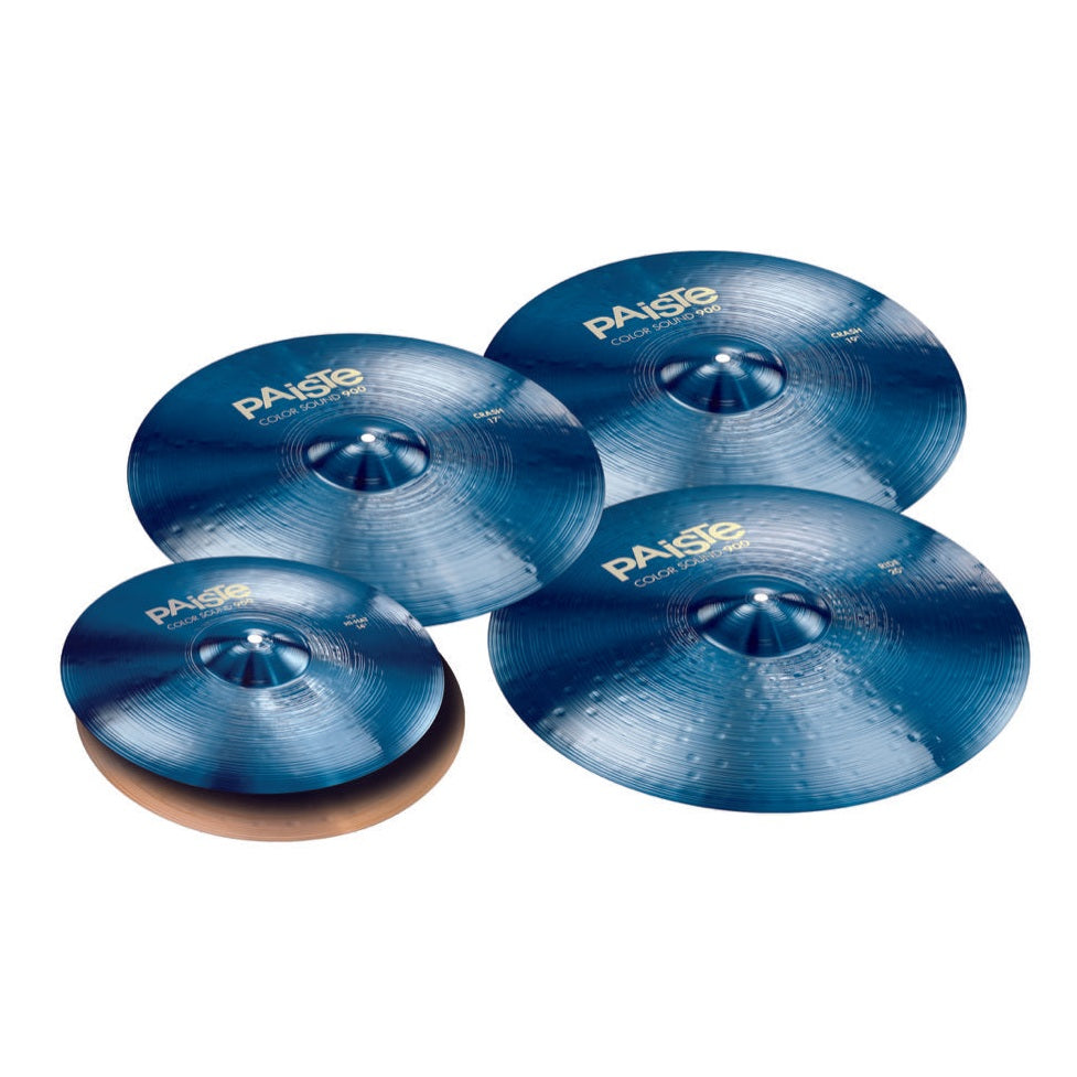 Paiste 900 Color Sound Blue Medium Cymbal Box Set w/Odd-Sized Crashes
