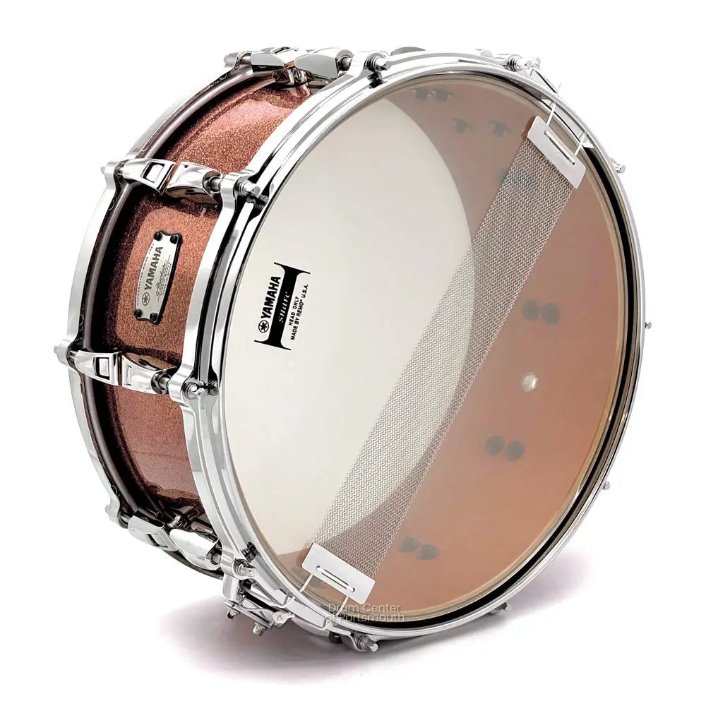 Yamaha Absolute Hybrid Maple Snare Drum 14x6 Pink Champagne Sparkle - Drum Center Of Portsmouth