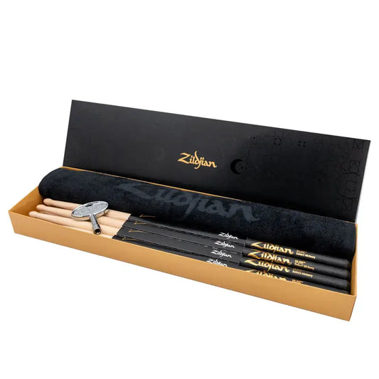 Zildjian 5A Dip Drum Stick Bundle - 4 Pairs w/FREE Towel & Drum Key - Drum Center of Portsmouth