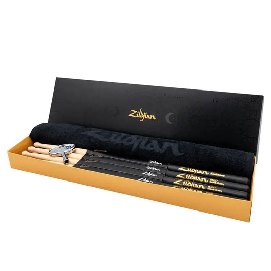 Zildjian 5B Dip Drum Stick Bundle - 4 Pairs w/FREE Towel & Drum Key - Drum Center of Portsmouth