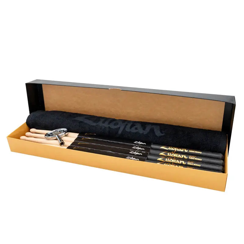 Zildjian 5B Dip Drum Stick Bundle - 4 Pairs w/FREE Towel & Drum Key - Drum Center of Portsmouth