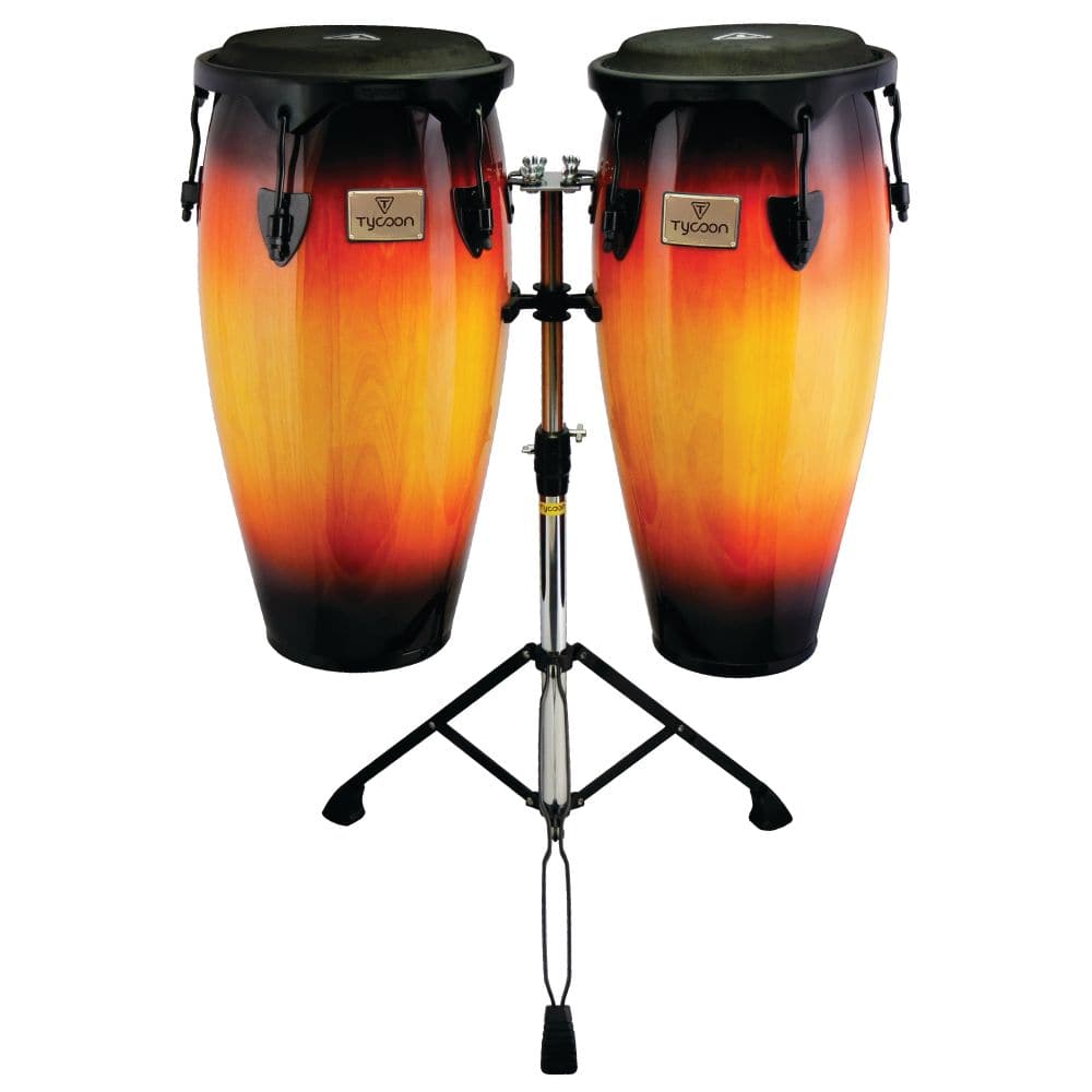 Tycoon Percussion 10&11 Supremo Sunburst Series Congas with Double Stand
