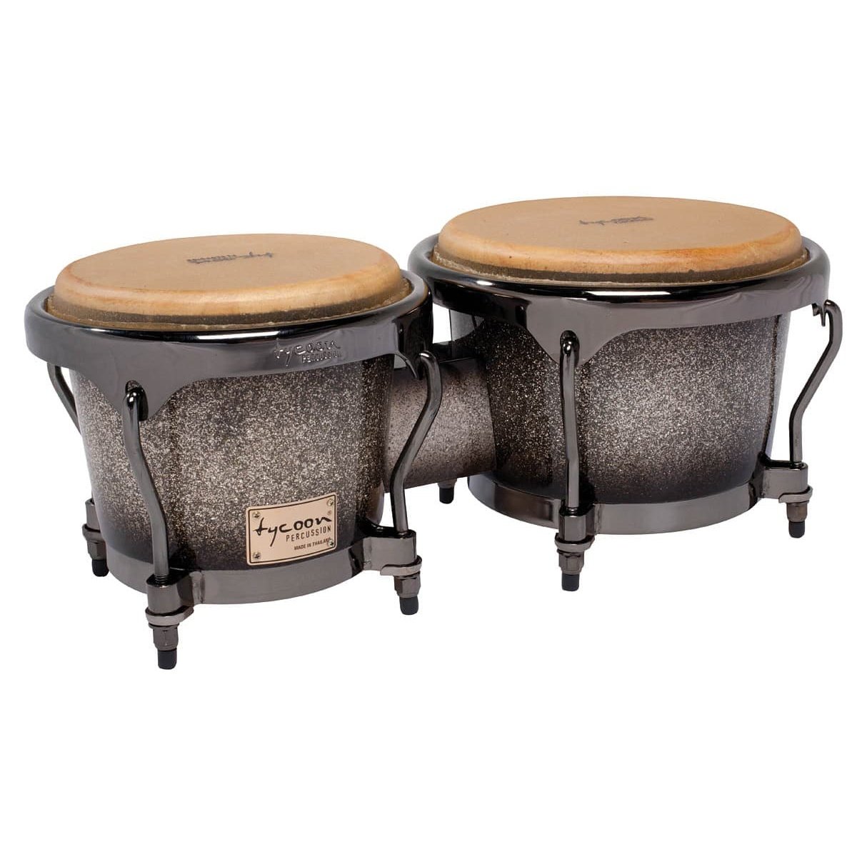 Tycoon Percussion : 7 & 8 1/2 Master Platinum Fade Series Bongos
