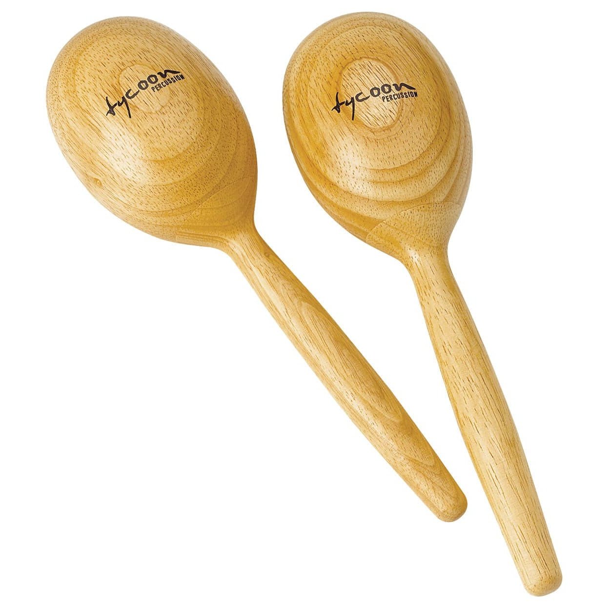 Tycoon Percussion Wood Maracas - Natural Finish