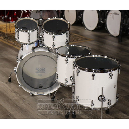 Sonor SQ2 Birch 5pc Drum Set White Sparkle Gloss