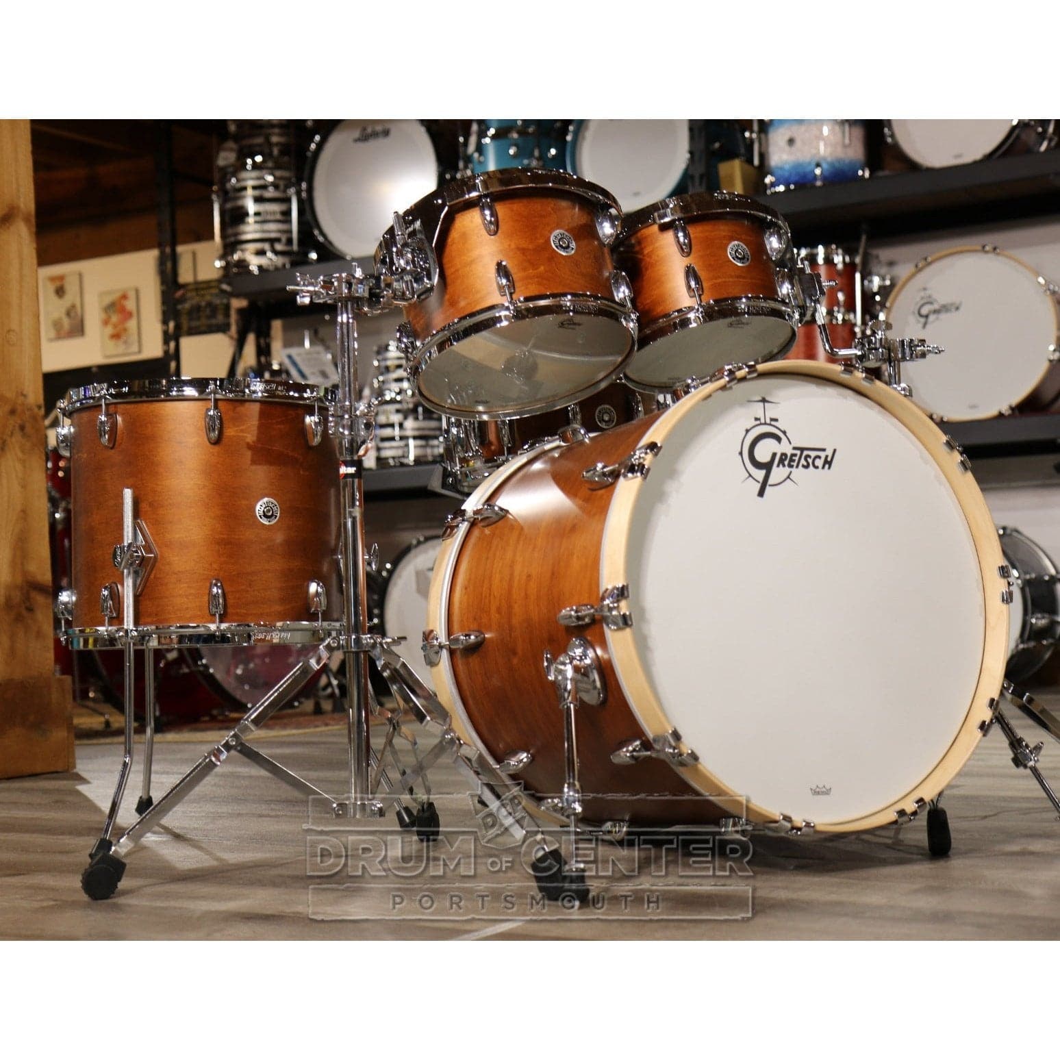 Gretsch Brooklyn 5pc Euro Drum Set Satin Mahogany