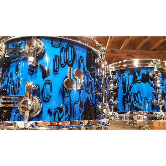 Sonor SQ2 Vintage Beech 4pc 22/10/12/16 Drum Set - Blue Tribal