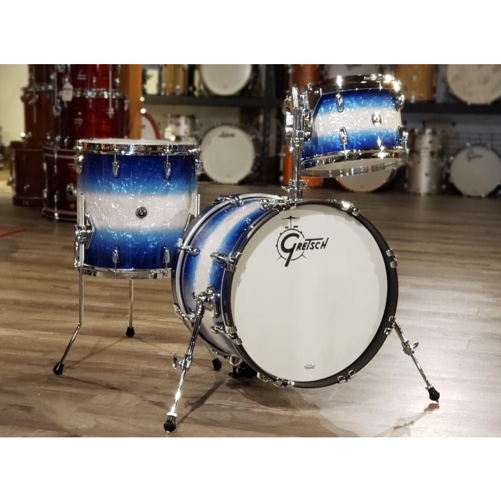 Gretsch Brooklyn 3pc Jazz Drum Set Blue Burst Pearl