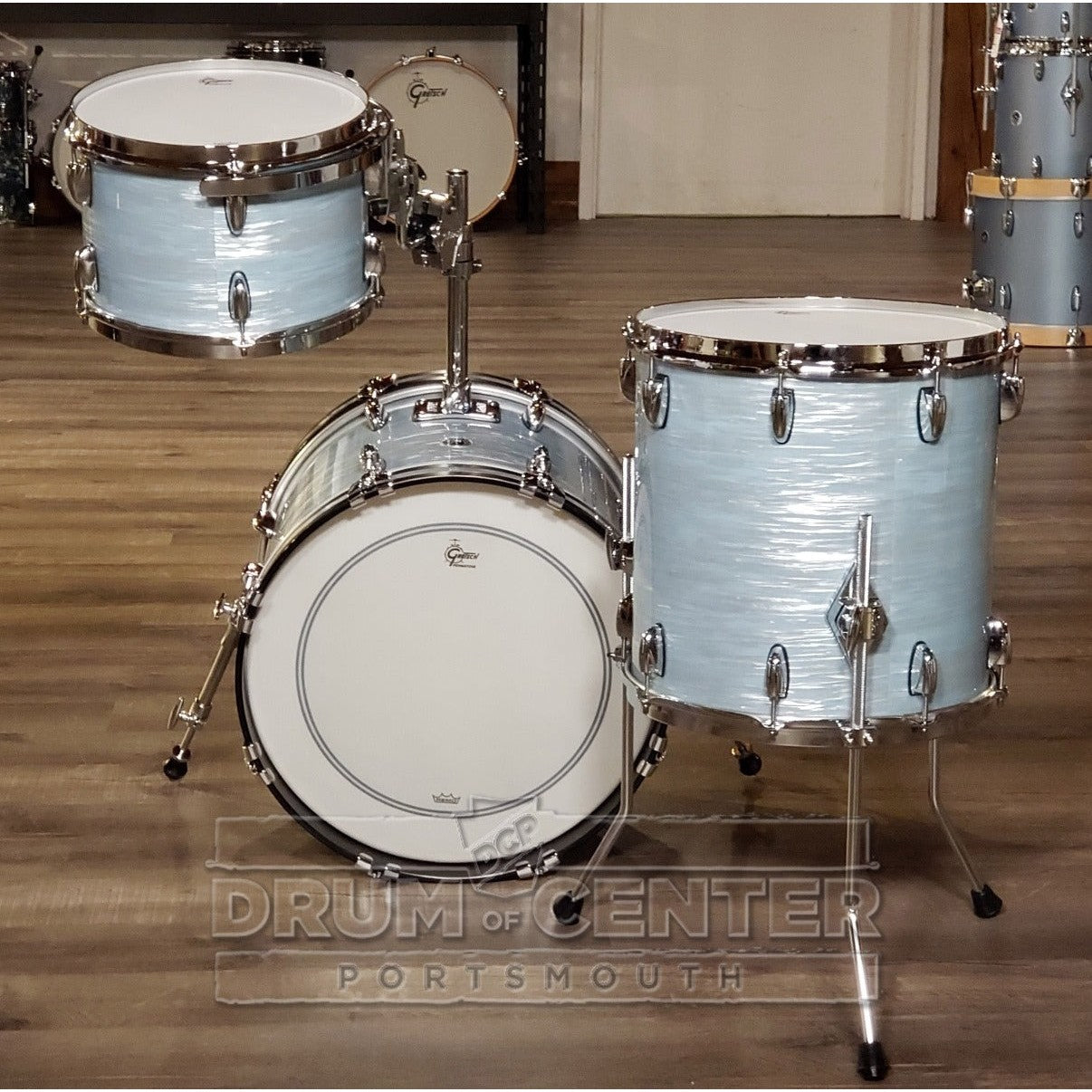 Used Gretsch Brooklyn 3pc Jazz Drum Set Vintage Oyster White