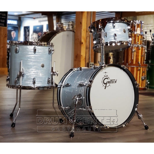 Used Gretsch Brooklyn 3pc Jazz Drum Set Vintage Oyster White