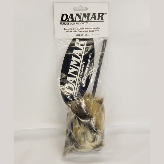 Danmar Furry Kick Beater, Tan Cheetah, Black Shaft