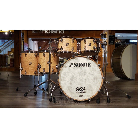 Sonor SQ2 5pc Drum Set Thin Birch  - Birdseye Amber Semigloss