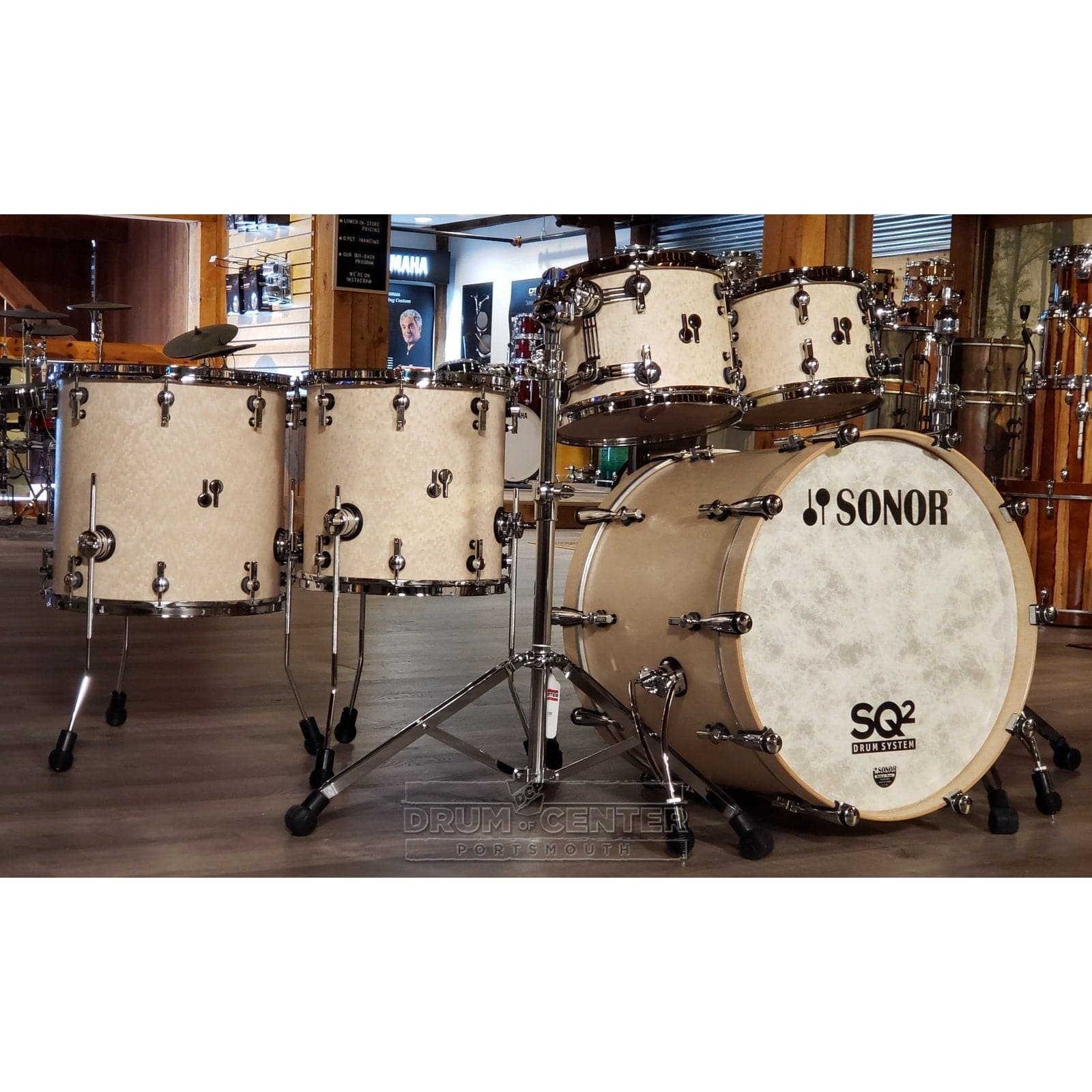 Sonor SQ2 5pc Drum Set Medium Beech  - Birdseye Maple Semigloss