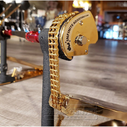 DW DWCP9002XFGD 9000 Series Extended Footboard Double Bass Drum Pedal Gold