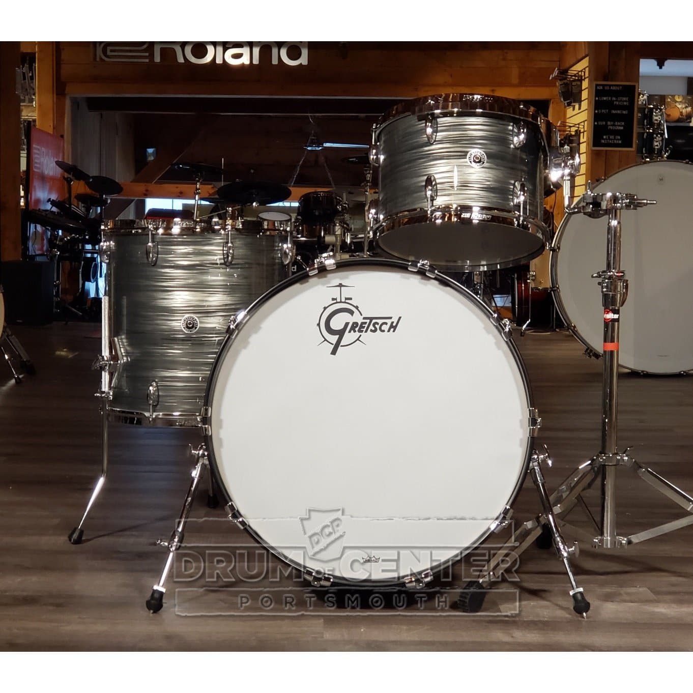 Gretsch Brooklyn 3pc Classic Drum Set Grey Oyster