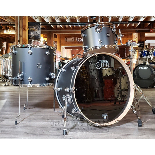 DW Performance 3pc Drum Set 22/13/16 Hard Satin Charcoal Metallic