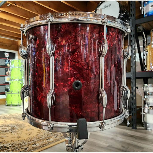 Vintage Premier Tenor Drum 14x12 Red Marine Pearl
