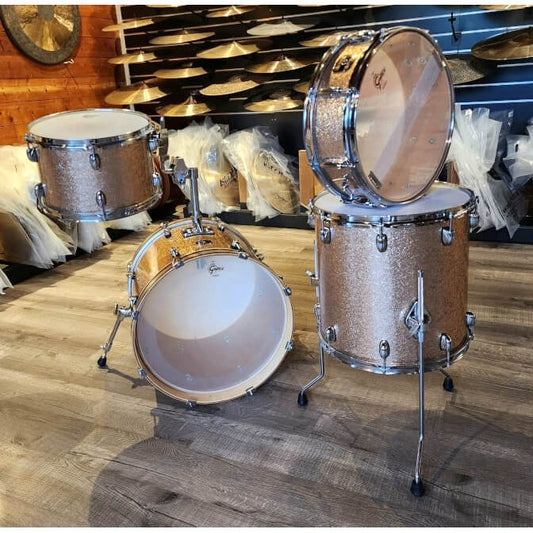 Used Gretsch Catalina Club 4pc Drum Set Champagne Sparkle