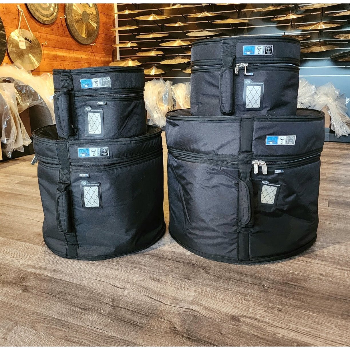 Used Protection Racket 4pc Drum Set Bags 20/10/12/16